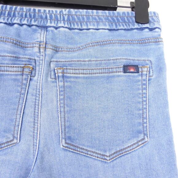 Faherty Pants Kids SZ 8 Denim Terry Stretch Relaxed Fit Elastic Waistband EUC - Picture 4 of 11